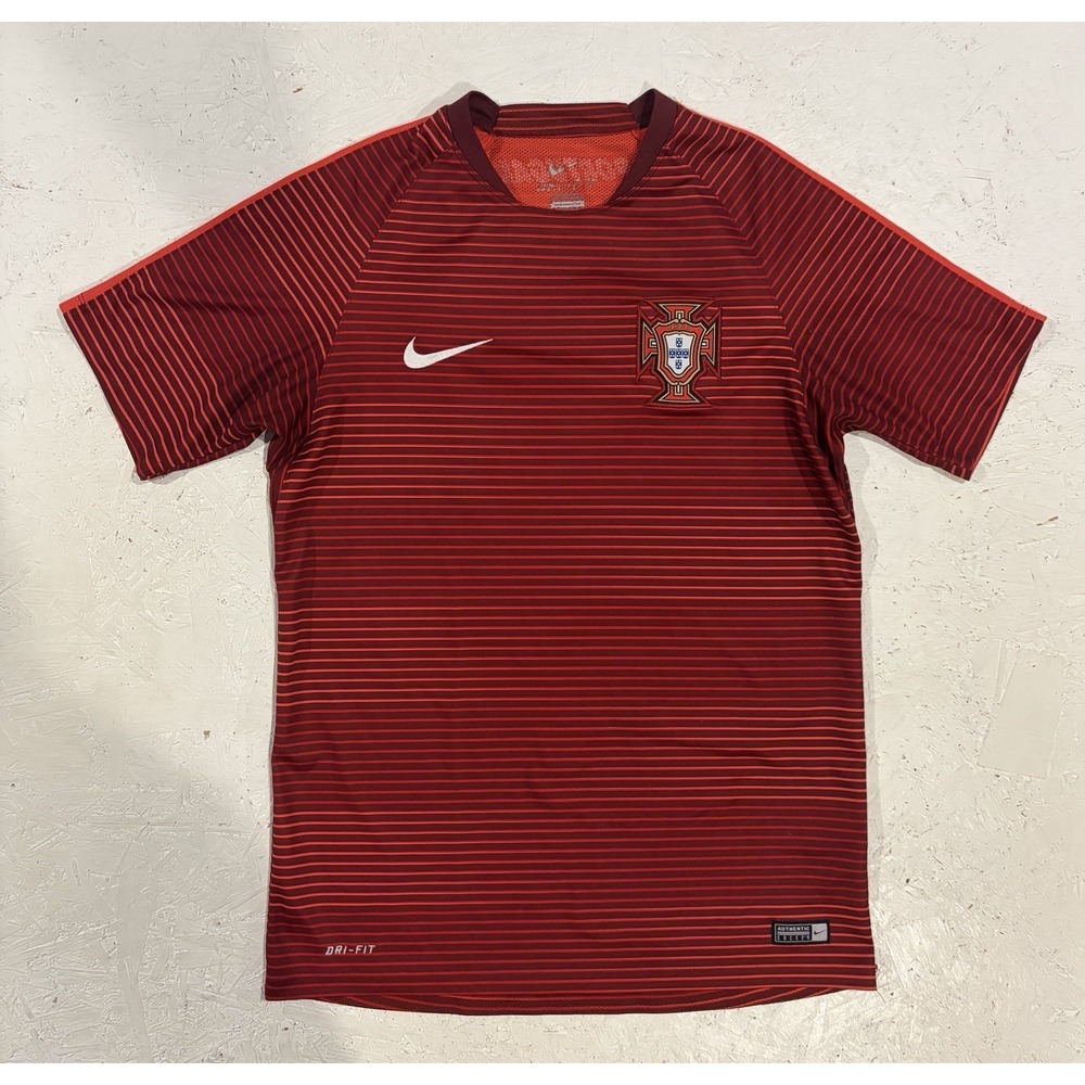 Nike Portugal Flash Graphic Pre Match Soccer Jersey Mens M 725331-632 Red